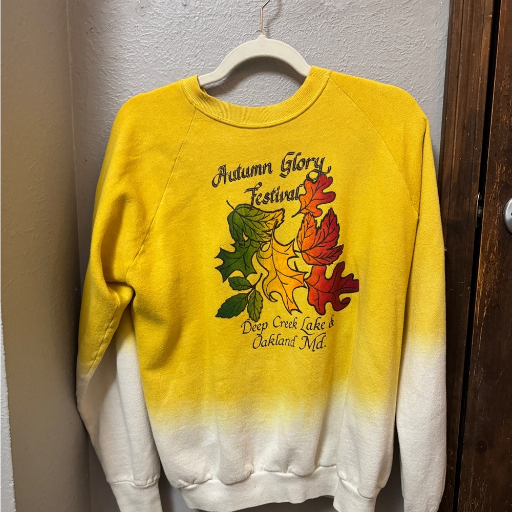 Autumn Glory Festival Yellow and White Sweater